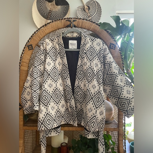 MADEWELL Arrowhead Jacquard Kimono Wrap Jacket - Medium - Picture 6 of 11